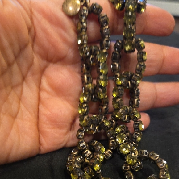 J. Crew Antique Gold and Brown Chain Necklace - Picture 3 of 3